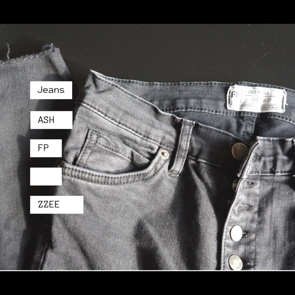 Free people, ash gray jeans